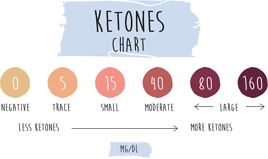 Keto Levels Ketogenic Reading Infographic Chart Showing Color Coding For Ketone ...