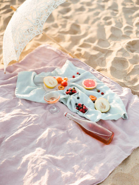 istock Beautiful summer picnic on the beach. 1204714578