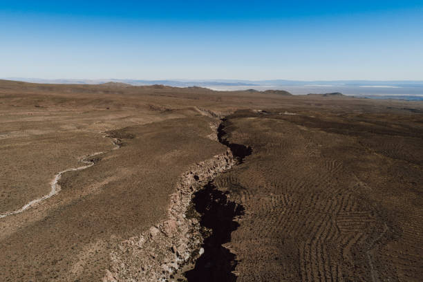 istock desert cracks from aerial view in atacama desert 1204716094