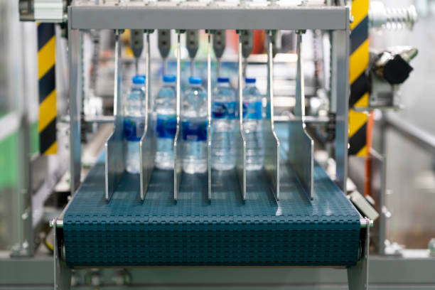 istock Plastic bottle labeling machine with hig speed operation for drinking water 1204720762