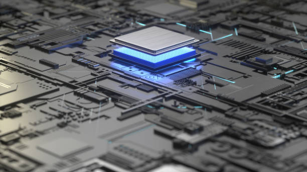 CPU Central Computer Processors CPU concept. 3d rendering,conceptual image. Wi-fi Chipset stock pictures, royalty-free photos & images
