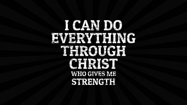 Bible Verse Desktop Wallpaper I Can Do Everything Through Christ Who Gives  Me Strength Stock Illustration - Download Image Now - iStock