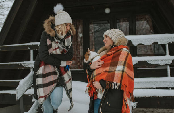 istock two young women spending holiday at village 1204722857