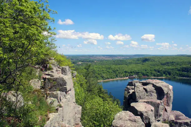 Photo of Beautiful Wisconsin late spring nature background.