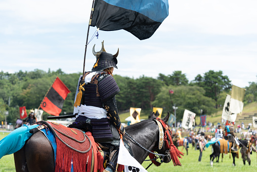 A demonstration of riding and drill of Polish uhlans from 1939, performed by a squadron of a historical reconstruction group.