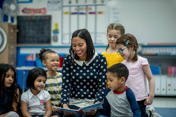 istock Elementary Teacher Reading to Her Class stock photo 1204727432