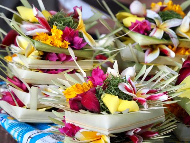 istock Balinese Flower Offerings 1204728428