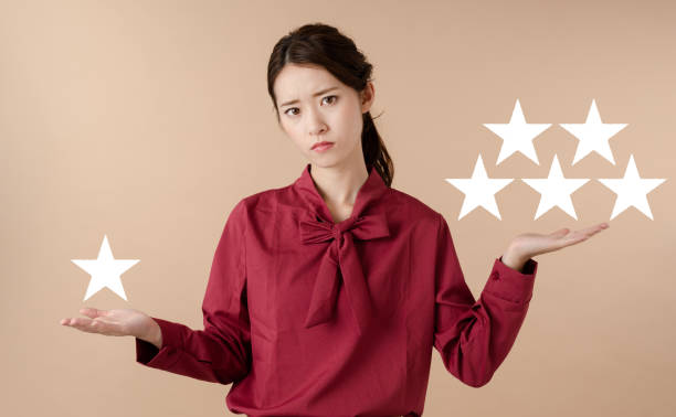 Rating stars concept. Comparison. Ranking. Recommendation.
