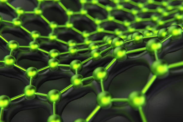 graphene atomic structure for nanotechnology background stock photo
