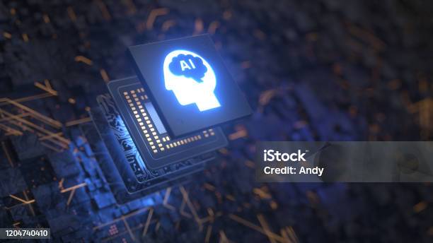 Aiartificial Intelligence Conceptcircuit Board Stock Photo - Download Image Now - Artificial Intelligence, Computer Chip, CPU