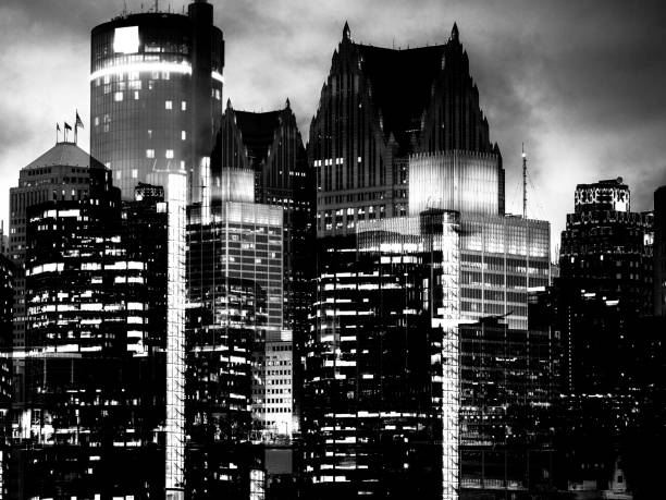 istock Detroit, Michigan - Abstract Skyline 1204740917