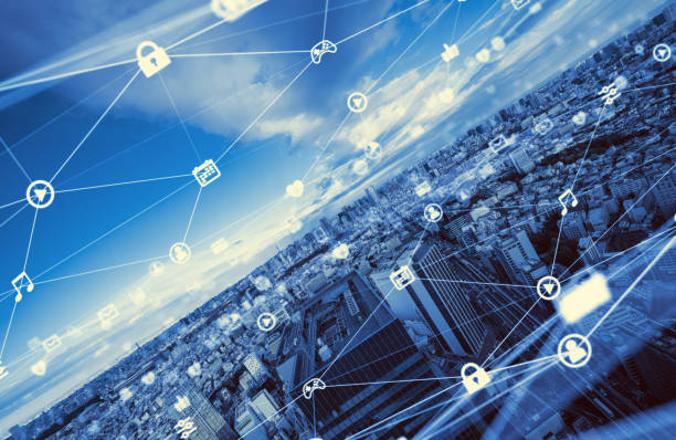 istock Smart city and communication network concept. 5G. LPWA (Low Power Wide Area). Wireless communication. 1204742963
