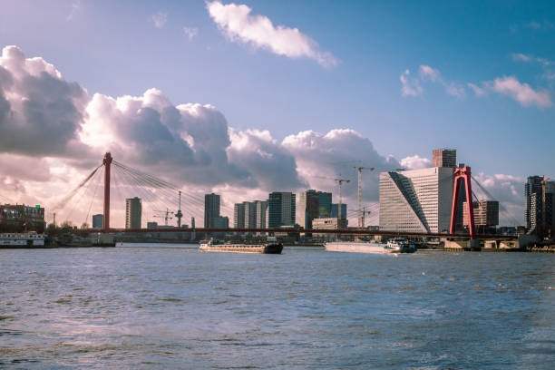 istock Cityscape in Rotterdam in wintertime 1204748817