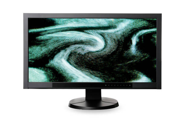 istock Isolated shot of Television Static on white background 1204751860