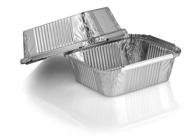 istock The square aluminium foil baking cups on white background 1204753007
