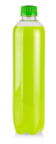 istock The plastic bottle with green juice on white 1204755263