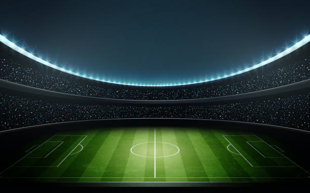 wektor stadionu piłkarskiego 1 - arena stock illustrations