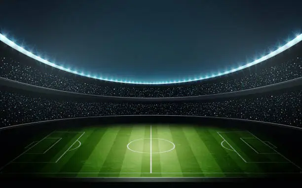 Vector illustration of football stadium vector 1