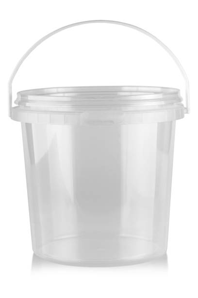 istock The Empty plastic food bucket isolated on white 1204756397