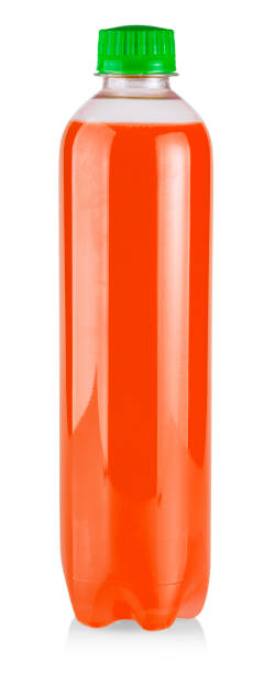 istock The plastic bottle with red juice on white 1204757703