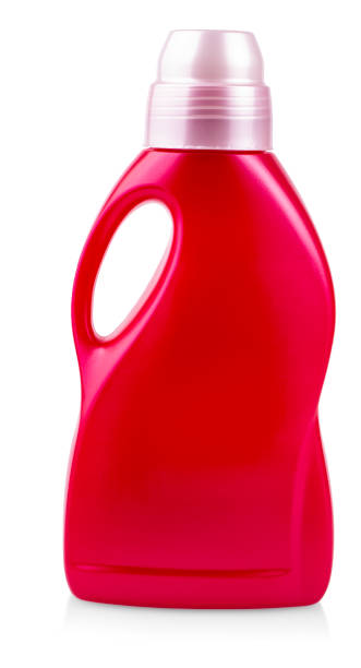 istock The Red plastic bottle isolated on white background 1204757719