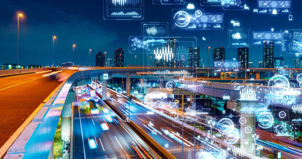 istock Transportation and technology concept. ITS (Intelligent Transport Systems). Mobility as a service. 1204761980