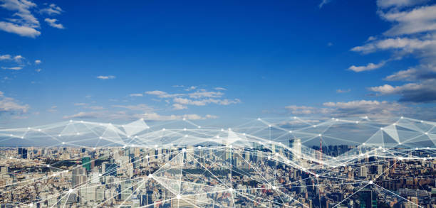 istock Smart city and communication network concept. 5G. LPWA (Low Power Wide Area). Wireless communication. 1204762235