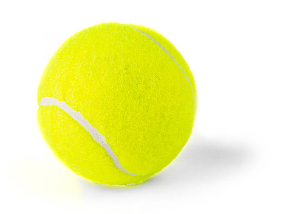 istock Single tennis ball isolated on white background 1204763449