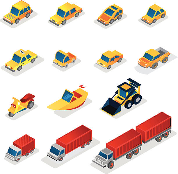 illustrazioni stock, clip art, cartoni animati e icone di tendenza di icone veicoli industriali iso: - 4753