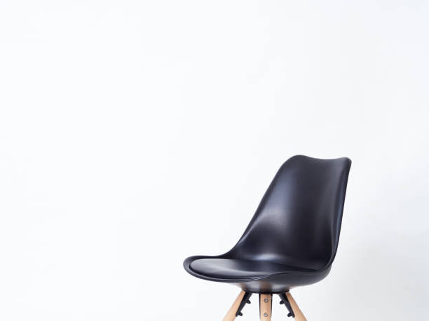 istock Modern black chair on white background 1204769779