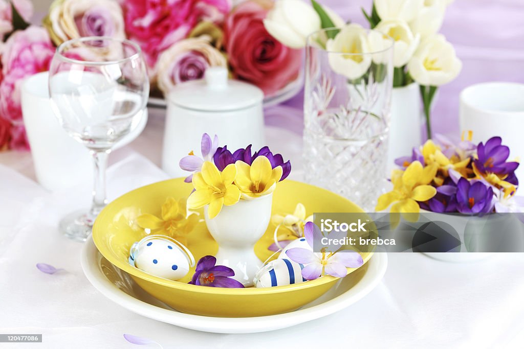 Pasqua luogo impostazione - Foto stock royalty-free di Ambientazione