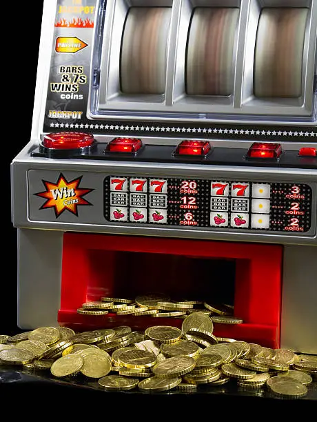 Slot Machine with a lot of coins
