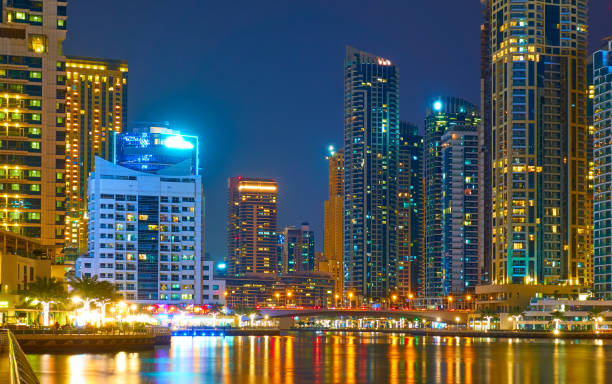istock Dubai Marina at night 1204777195