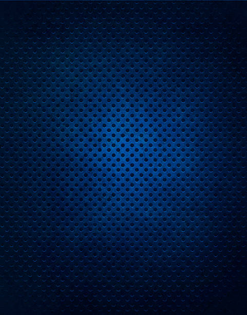 Blue Metal Grate Background stock photo