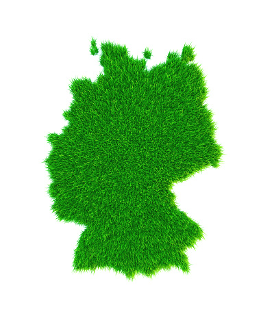 Grass map of Germany , Isolated on white