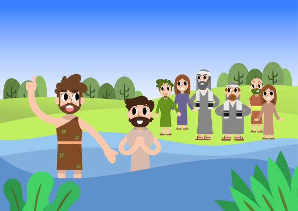 123 Cartoon Of Baptism Jesus Christ Illustrations & Clip Art - iStock