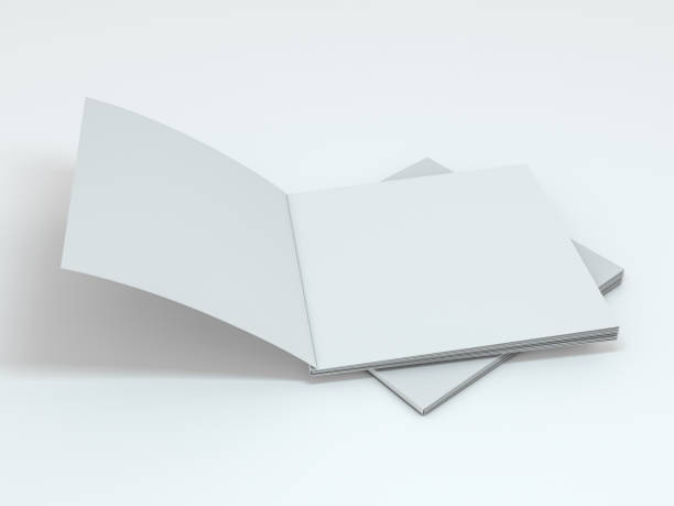 istock Blank photorealistic brochure mockup on white background. 3D 1204784491