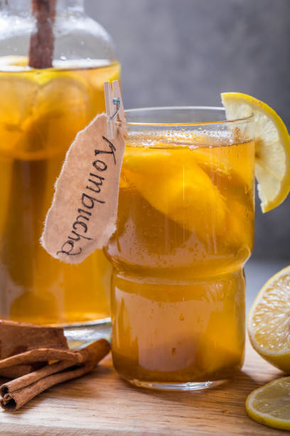 istock Healthy tea kombucha with lemon and cinnamon. 1204784578
