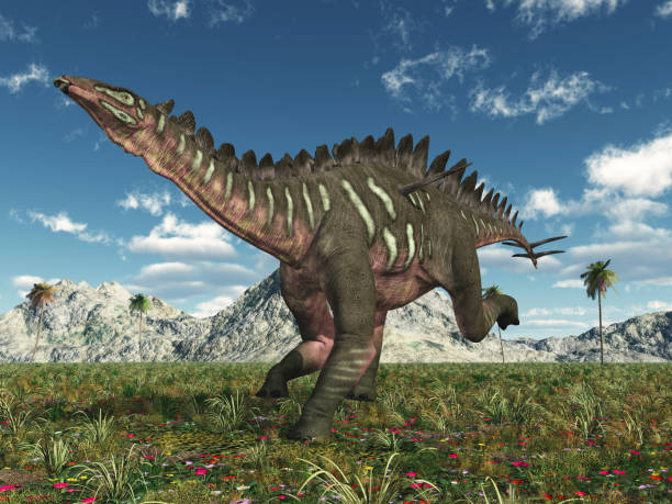 istock Dinosaur Miragaia in a landscape 1204784762
