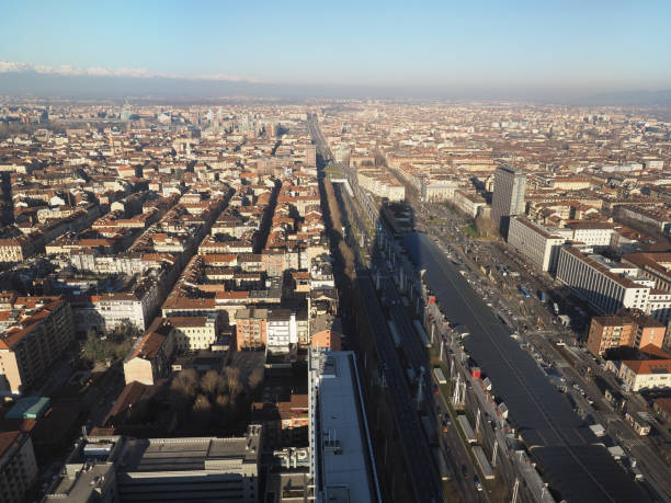 Aerial view of Turin