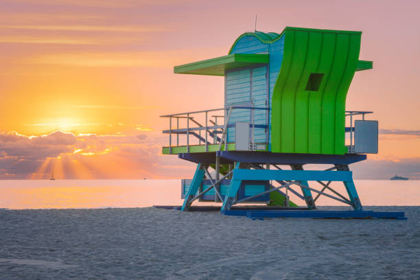 istock Lifeguard booth in Miami Beach 1204788414