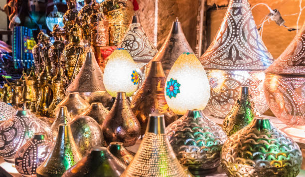 istock Lamps on display in Al Moez street. 1204793124