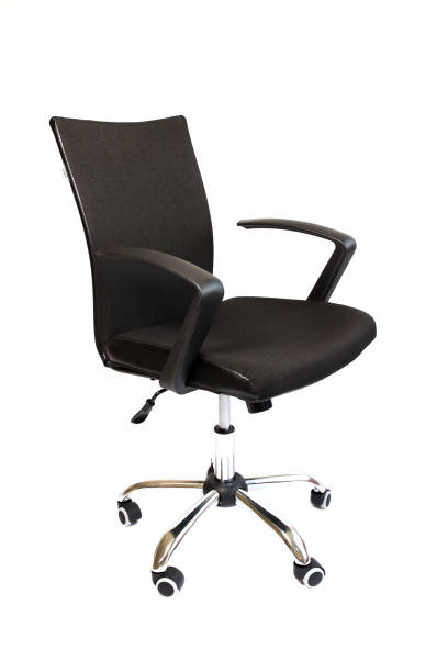 istock Black Office chair on a white background. 1204799049