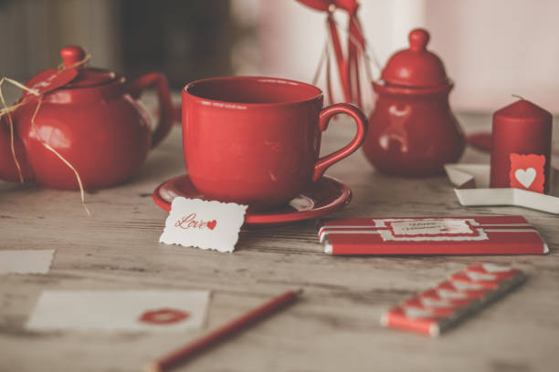 istock A cup of tea, chocolate and a love note for Valentine's day 1204806816