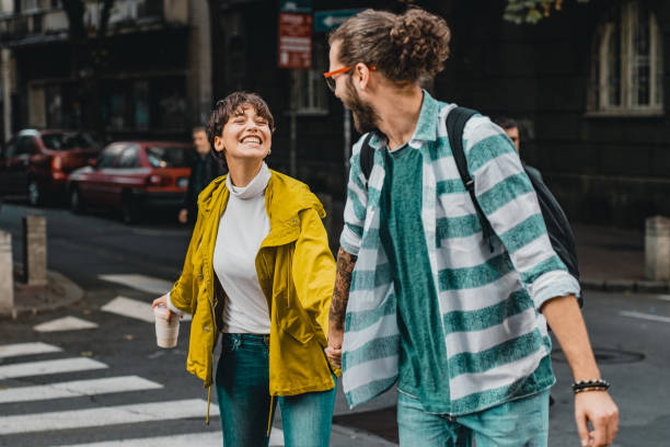 istock Young couple in the city 1204811244