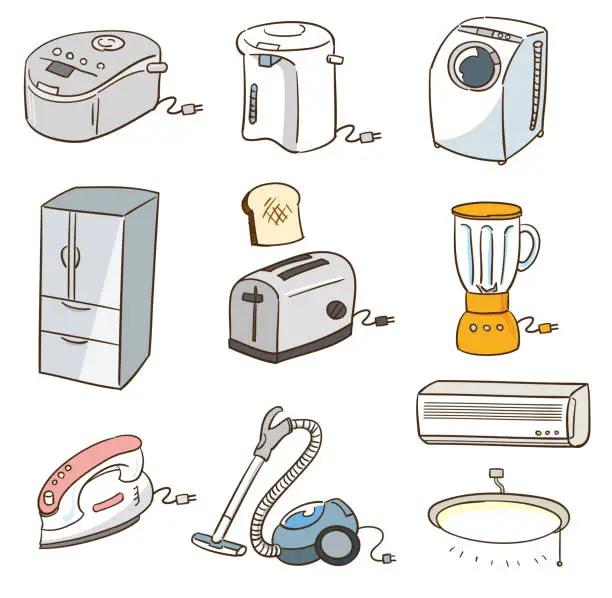Vector illustration of consumer electronics