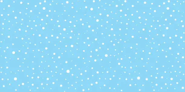 Vector illustration of Snow Falling Seamless Pattern Christmas Background