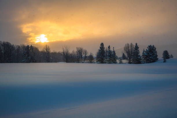 Sunrise beauty and fresh deep snow