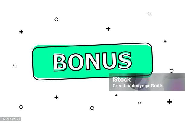 Bonus Rund Background Green Button Bonus In Black Circle White Background With Black Small ...
