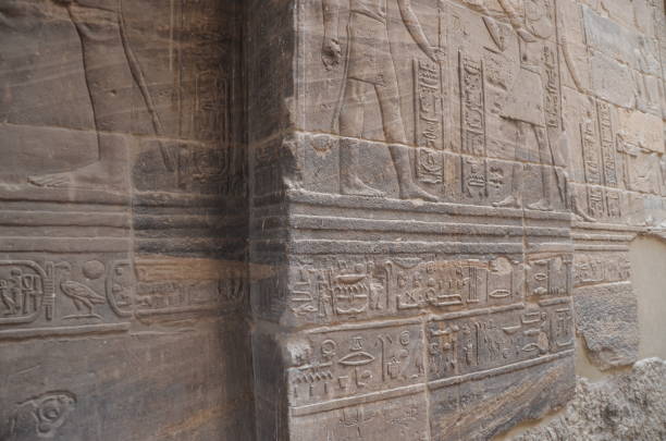Hieroglyphics shot at the temple of Kom Ombo, Egypt.   